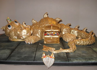Gold Dragon Cake